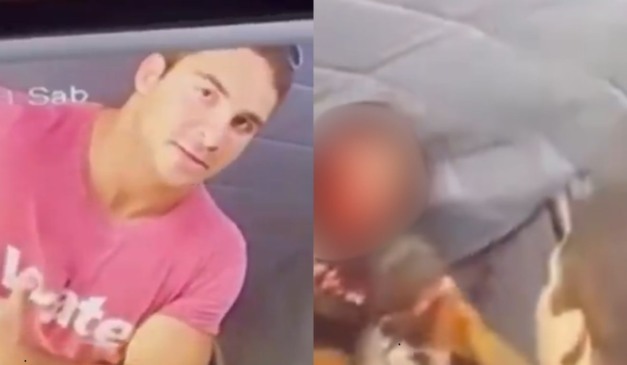 homem que espancou namorada no elevador