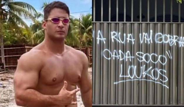 portão de homem que espancou namorada no elevador