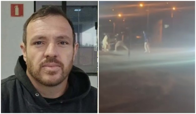 Foto do homem morto em conveniencia e print da briga