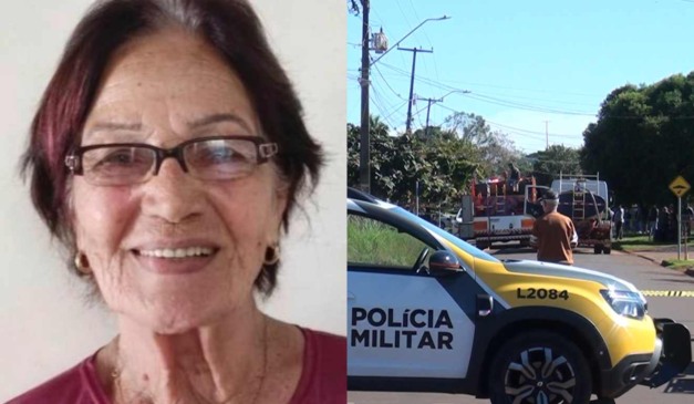 Idosa morta em incêndio e Polícia Militar em local