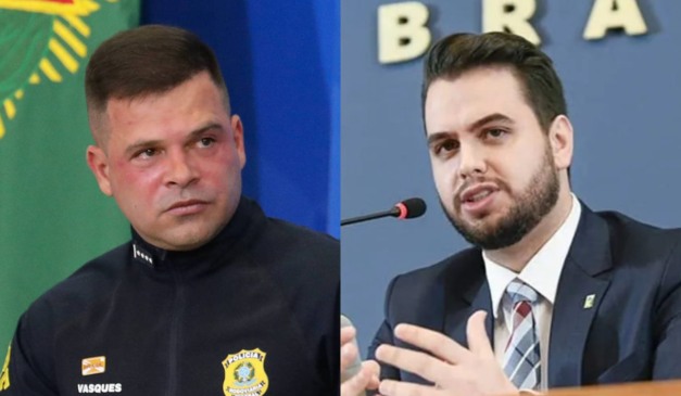 Montagem com as fotos de Silvinei Vasques e Filipe Martins