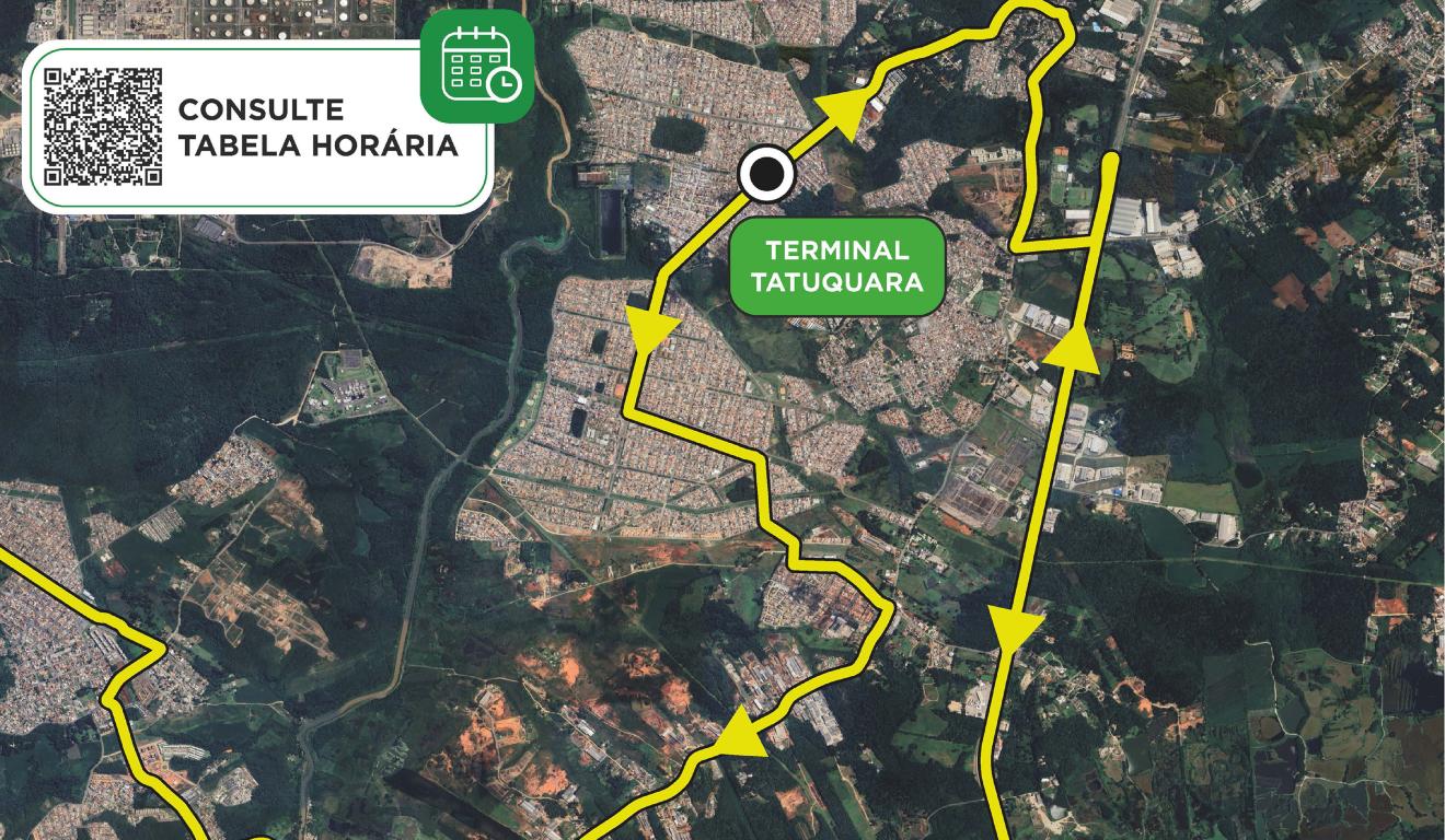 tRAJETO DA LINHA ARAUCARIA/FAZENDA RIO GRANDE