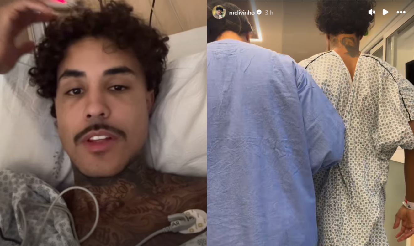 Livinho fazendo fisioterapia após sofrer acidente e ser internado na UTI