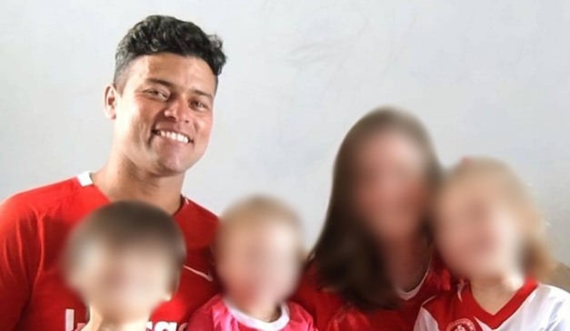 William Juliano Pereira Pinós com a família