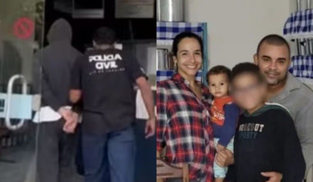 adolescente sendo apreendido após matar os pais