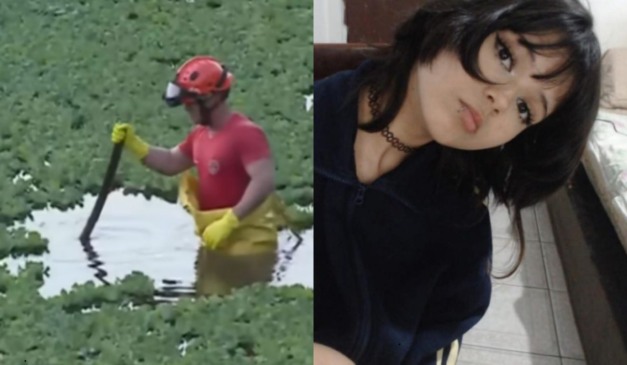 nicolly pogere e local onde saco com restos mortais foi encontrado