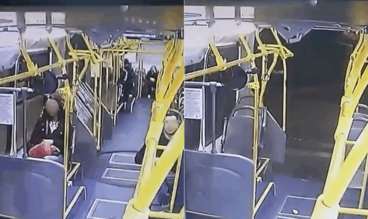 ônibus e o trem colidem e vídeo de novas imagens são divulgadas