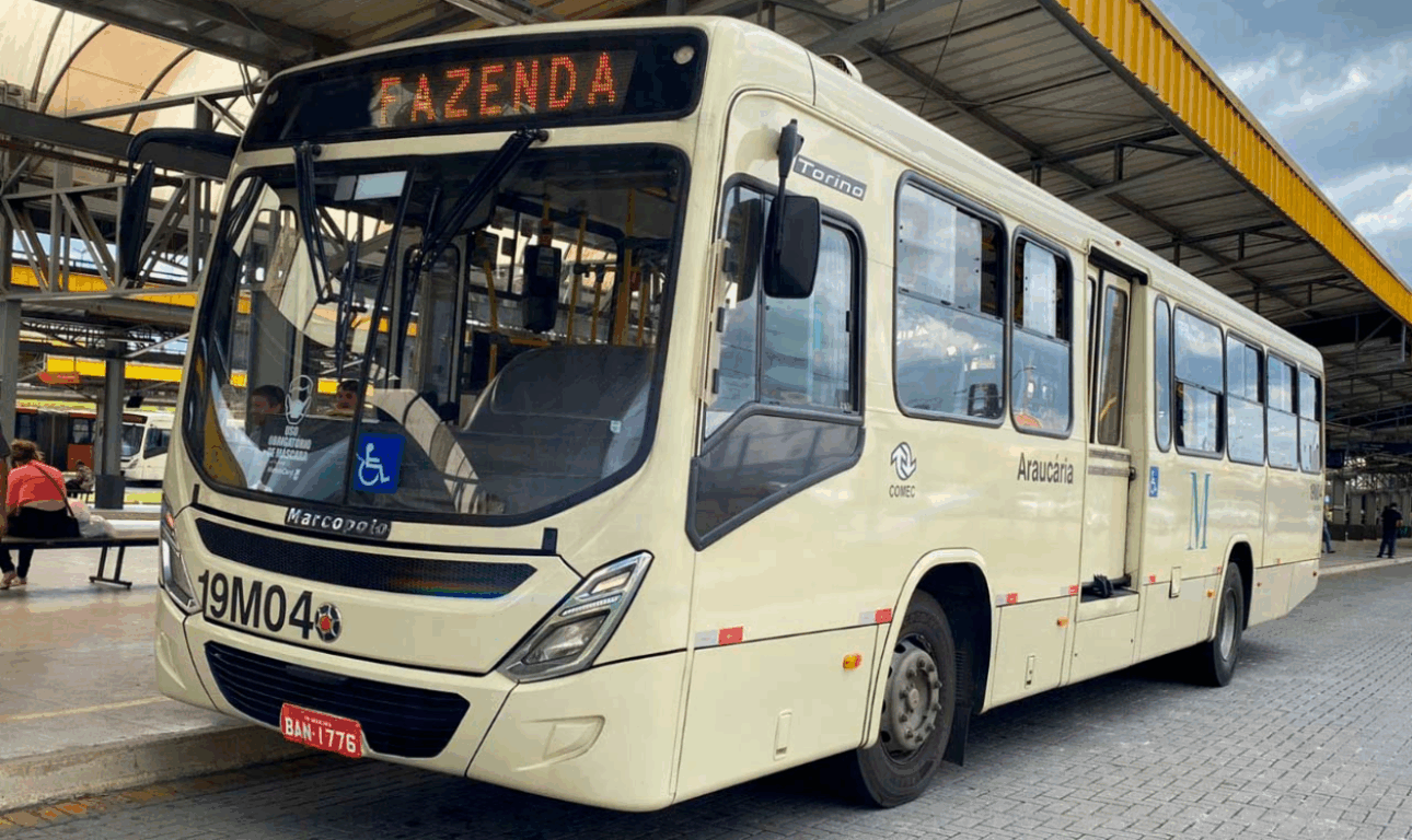 Ônibus que vai fazer novo trajeto em Curitiba