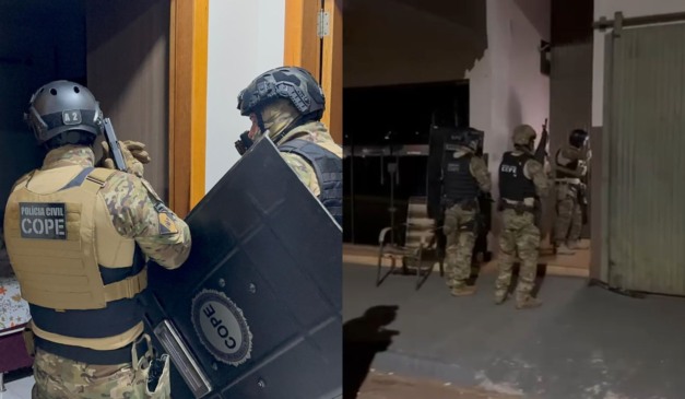 equipes em operação contra o tráfico no Paraná