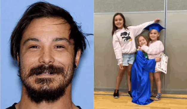 Imagem das 3 filhas e do pai suspeito.