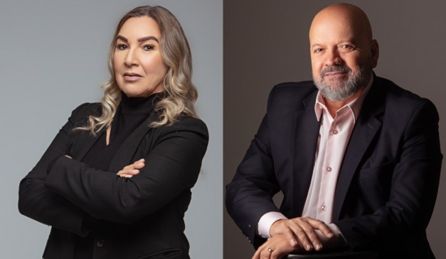 apresentadores do pan news foz, Cida Costa e Airton José