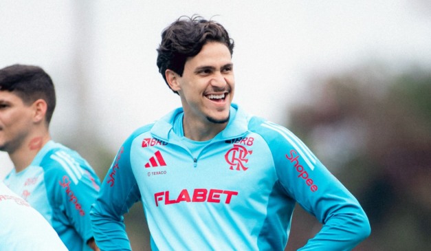 Pedro em treinamento na última semana. (Foto: Adriano Fontes/Flamengo)