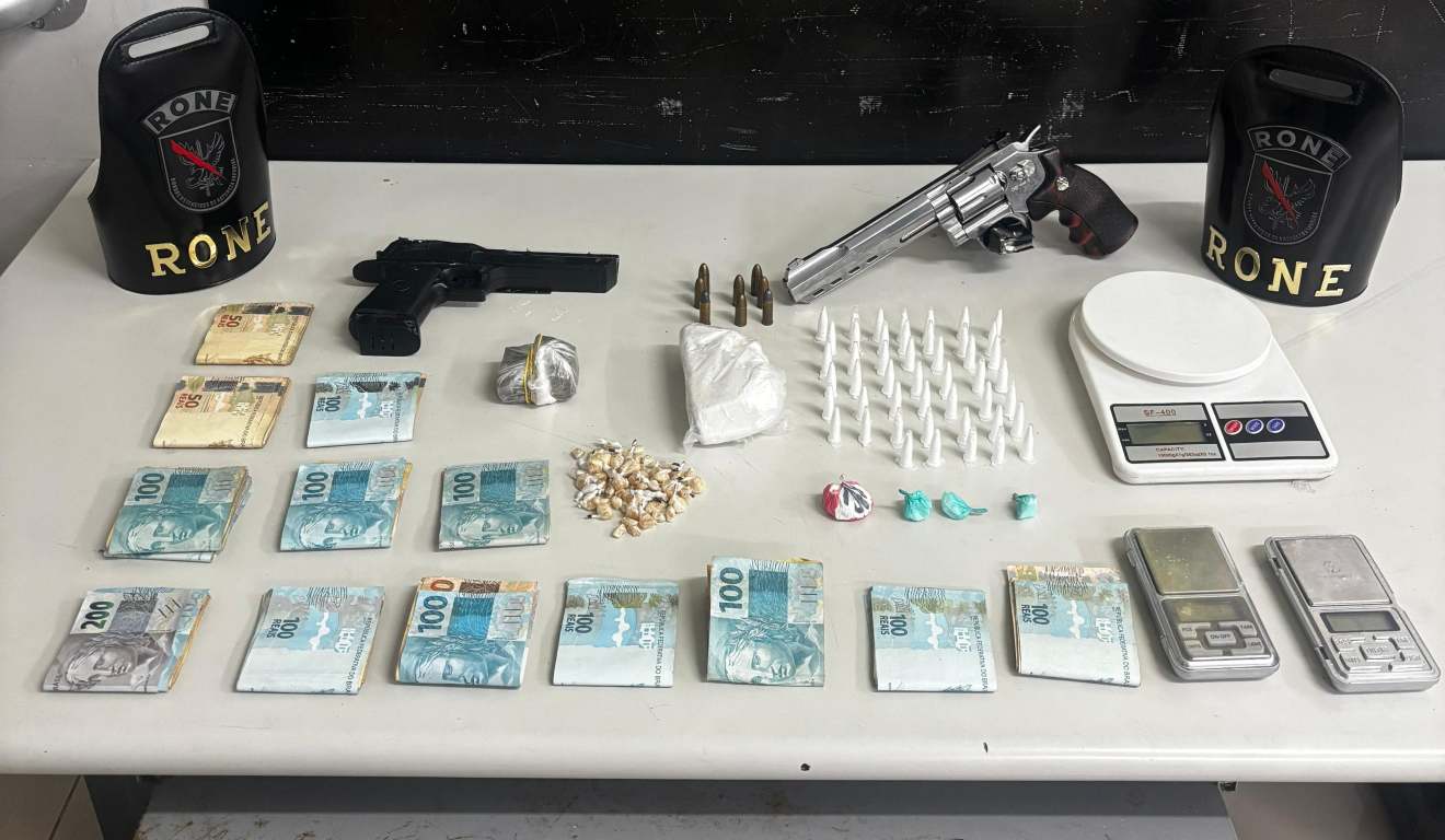 Produtos apreendidos pela polícia