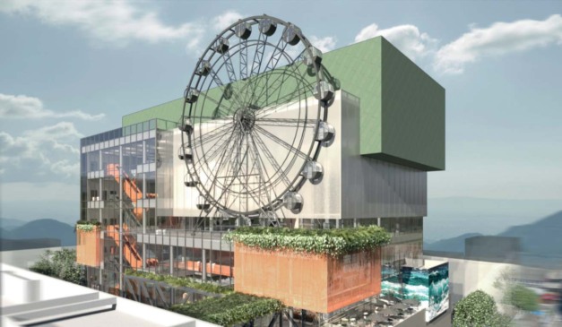 Ilustração do novo projeto do Shopping São José, que conta com roda-gigante suspensa