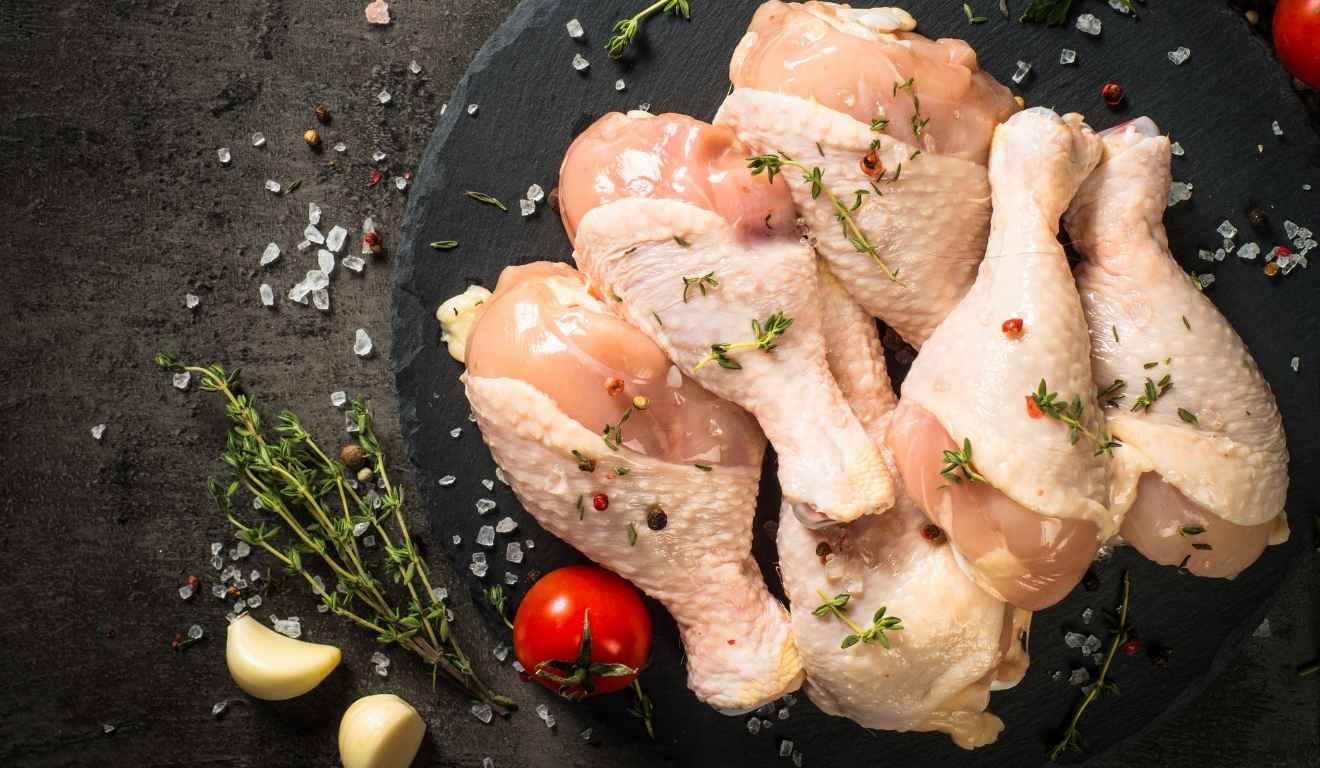 frango cru temperado