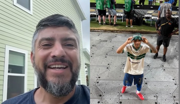 Torcedor conversou com o Bate Pronto. (Foto: Reprodução/ Mateus Mattos)