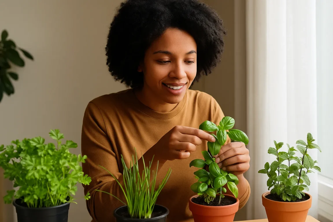 Horta caseira as 4 ervas aromáticas com a colheita mais rápida e como usá-las