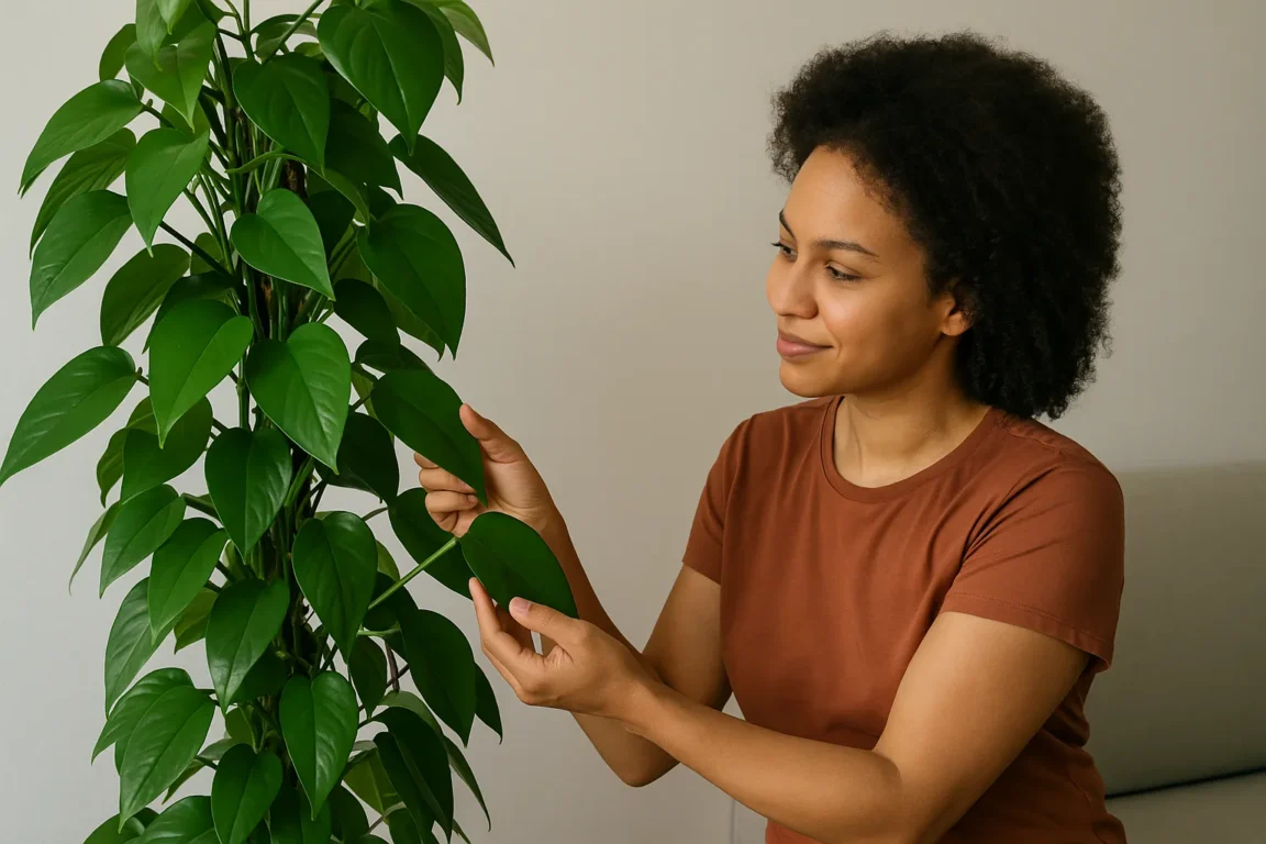 Jiboia Verde (Epipremnum Jade) 6 formas de manter o verde intenso das suas folhas