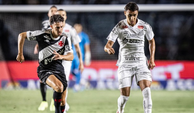 No confronto do primeiro turno, o Vasco venceu o Santos por 2x1 na primeira rodada (Foto: Raul Baretta/ Santos)