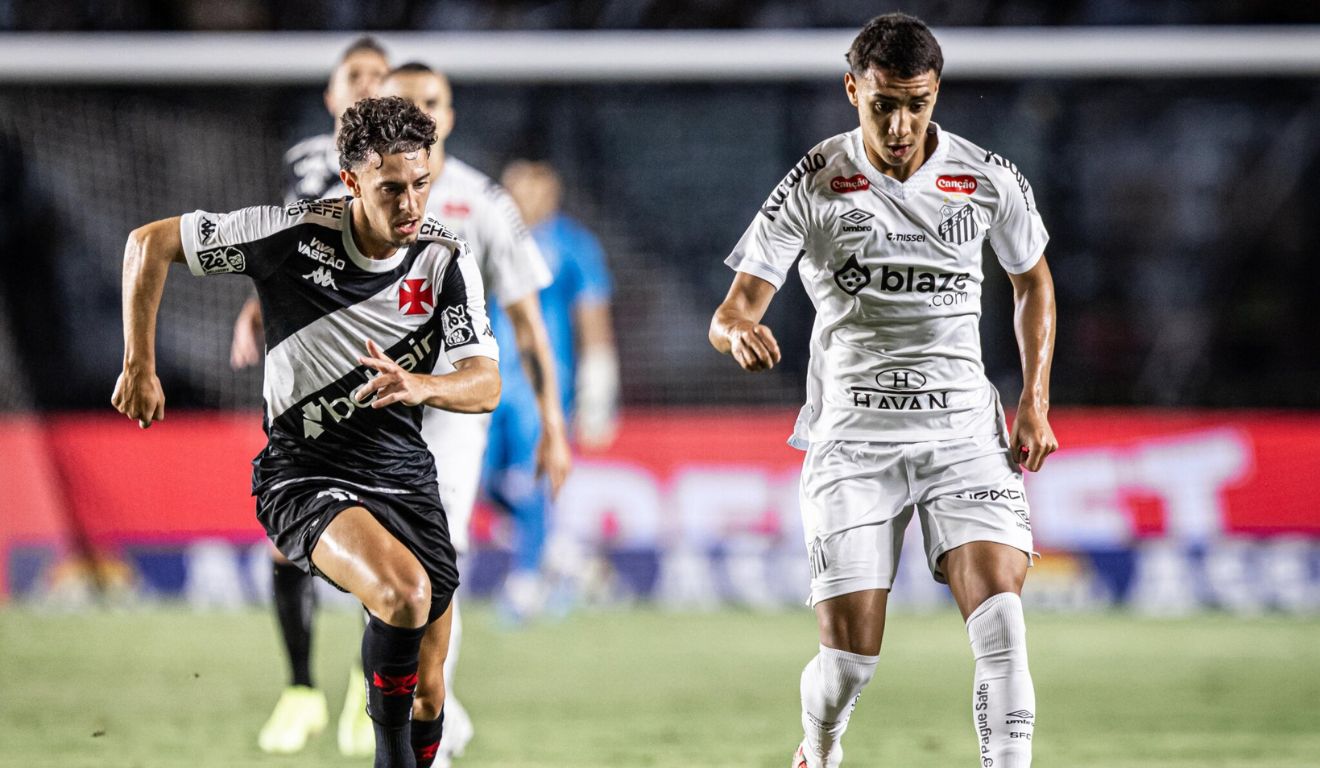 No confronto do primeiro turno, o Vasco venceu o Santos por 2x1 na primeira rodada (Foto: Raul Baretta/ Santos)