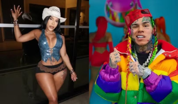 Colagem do rapper e da influenciadora.