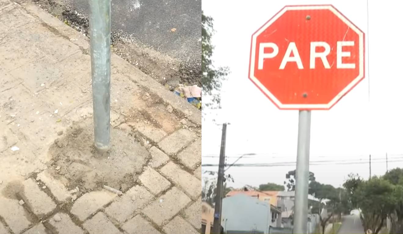 Nova sinalização na Rua Solimões