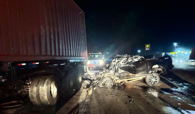 acidente na BR-153 que matou motorista de caminhonete