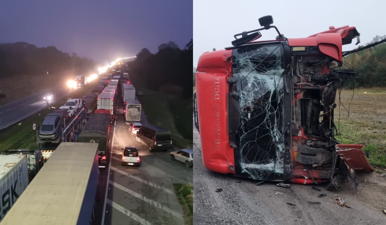 acidente que interditou o Contorno Leste