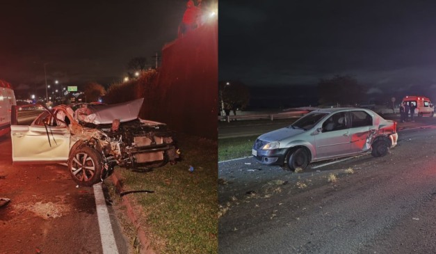 acidente na Linha Verde após ultrapassagem