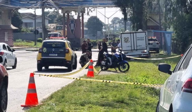 Local do acidente com morte de motociclista em Araucária