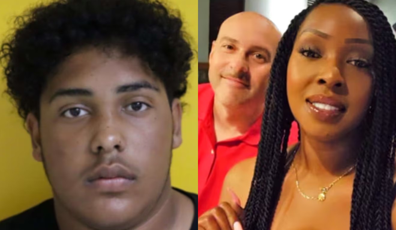 Colagem com Trevor e pais.