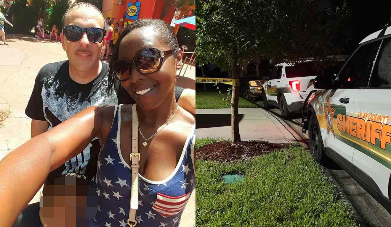 Pais de Trevor e autoridades no local.