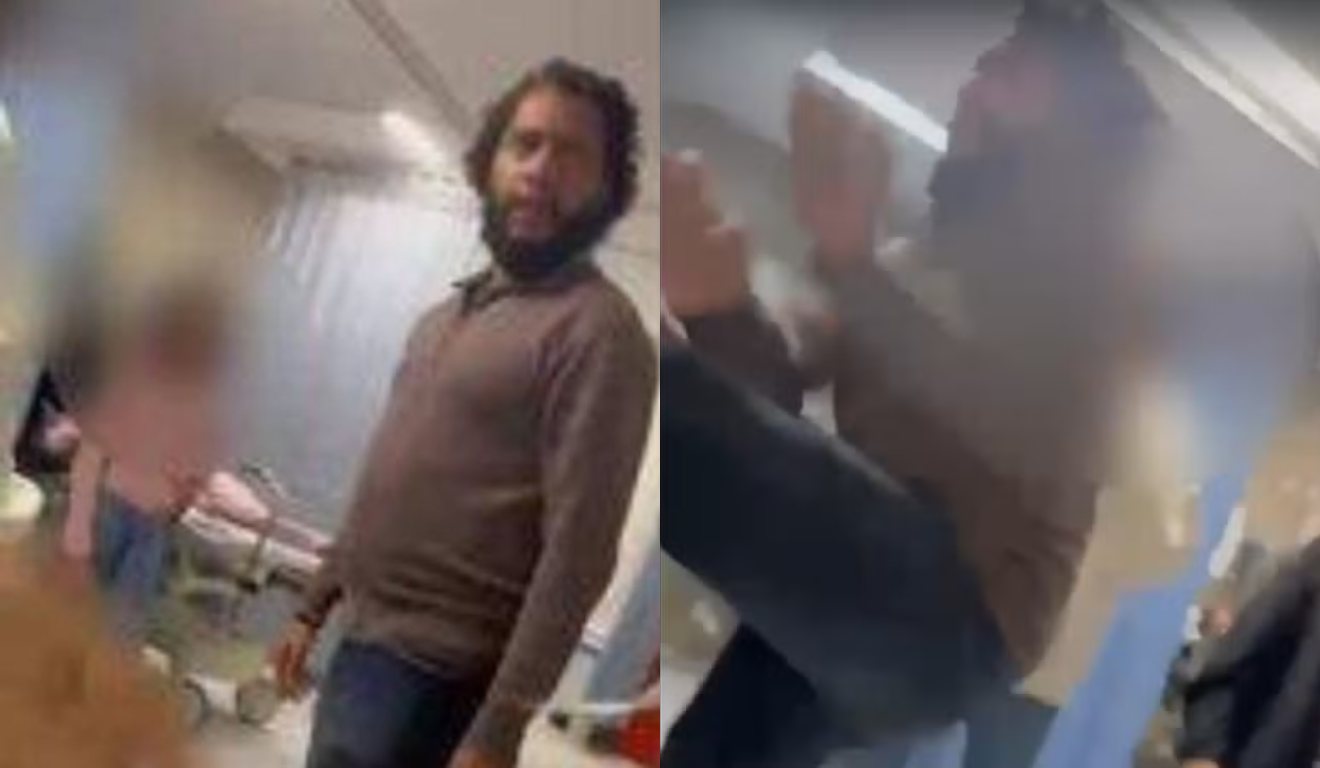 Marido de Amanda durante confusão em hospital