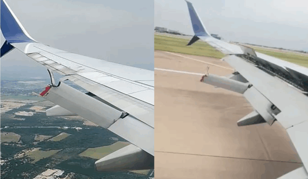 Imagem do flap quebrado.