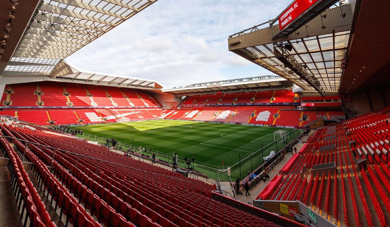 Anfield, local da partida entre Liverpool x Arsenal pela Premier League (Foto: Divulgação/Liverpool)