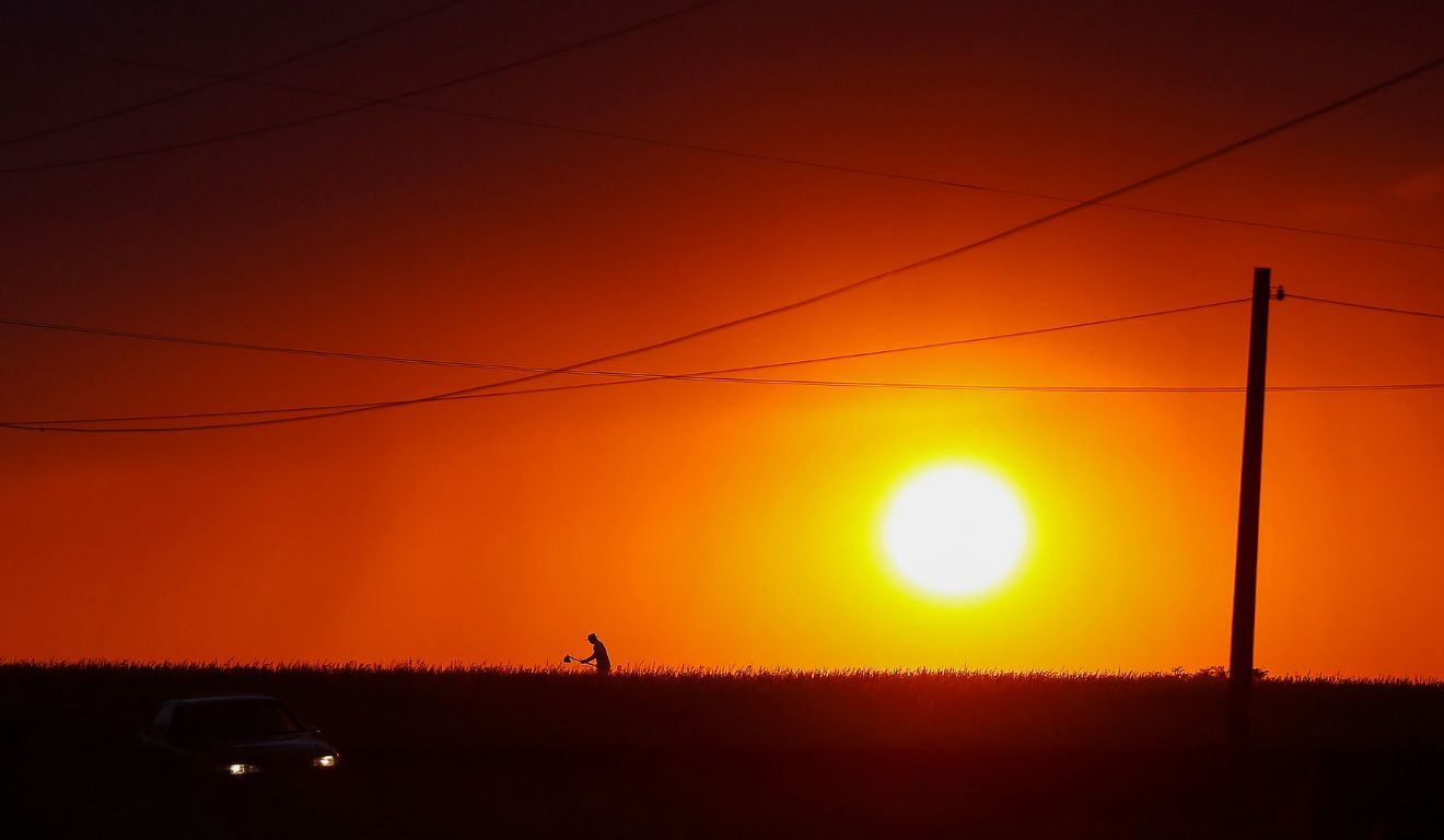 foto do sol para ilustrar a previsão de calor no Paraná
