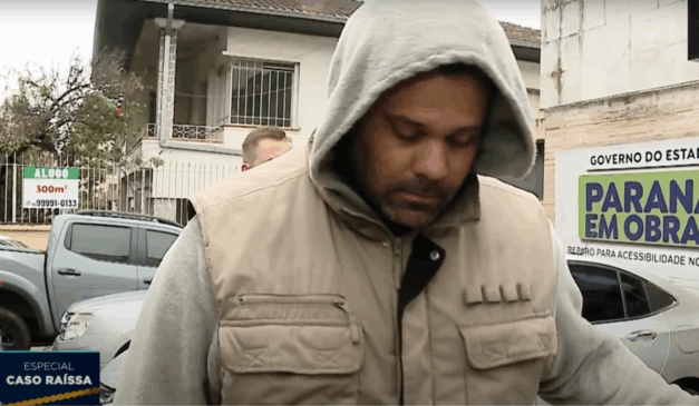 marcelo alves, assassino confesso de Raissa, sendo preso