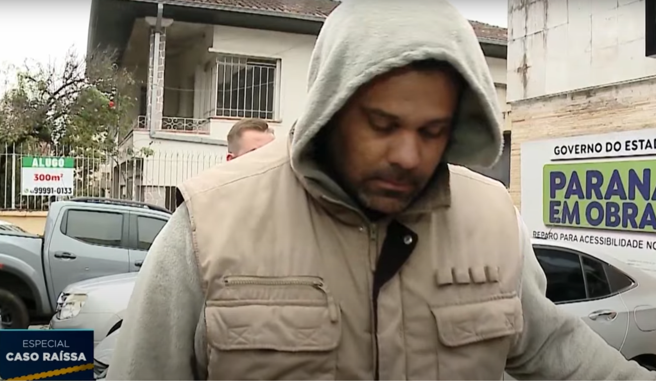marcelo alves, assassino confesso de Raissa, sendo preso