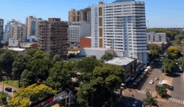 Foto geral do centro de Ciudad del Este.