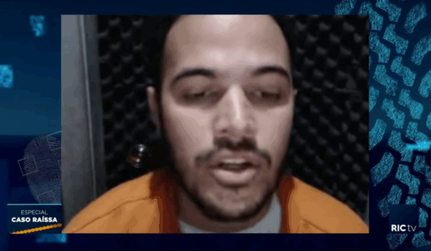 Dhony, envolvido no Caso Raissa, prestando depoimento para a polícia