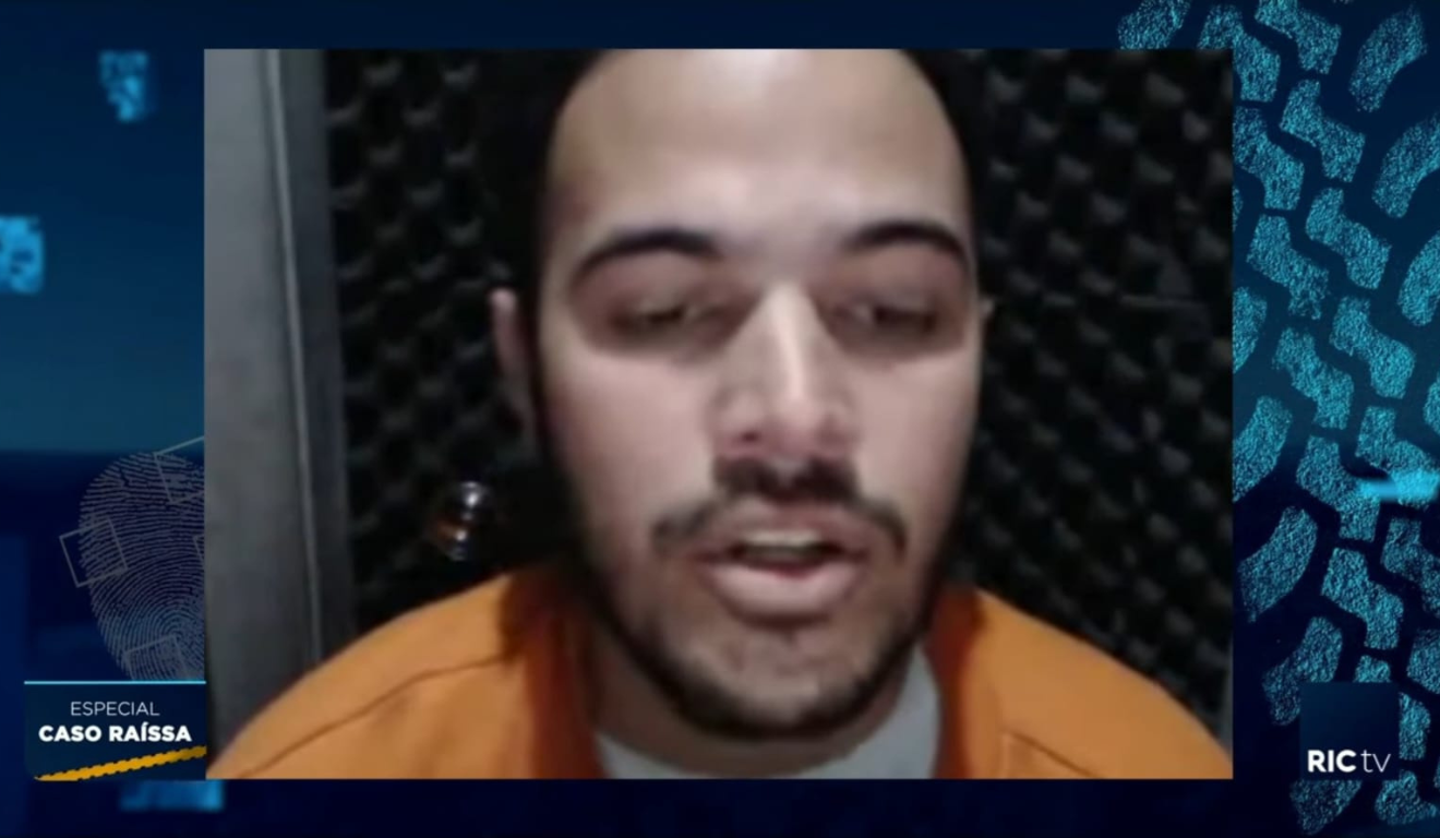 Dhony, envolvido no Caso Raissa, prestando depoimento para a polícia