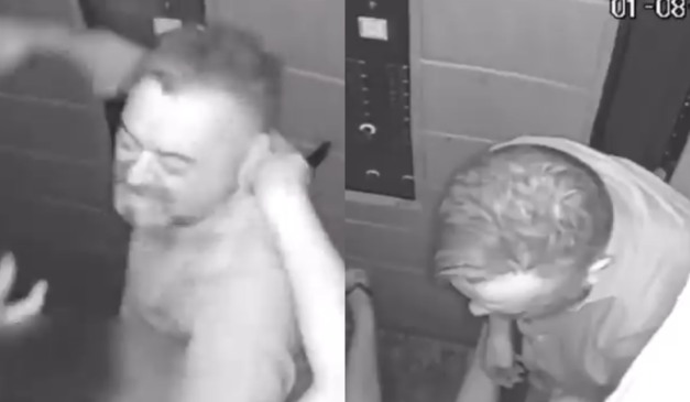 Colagem homem espancando mulher.