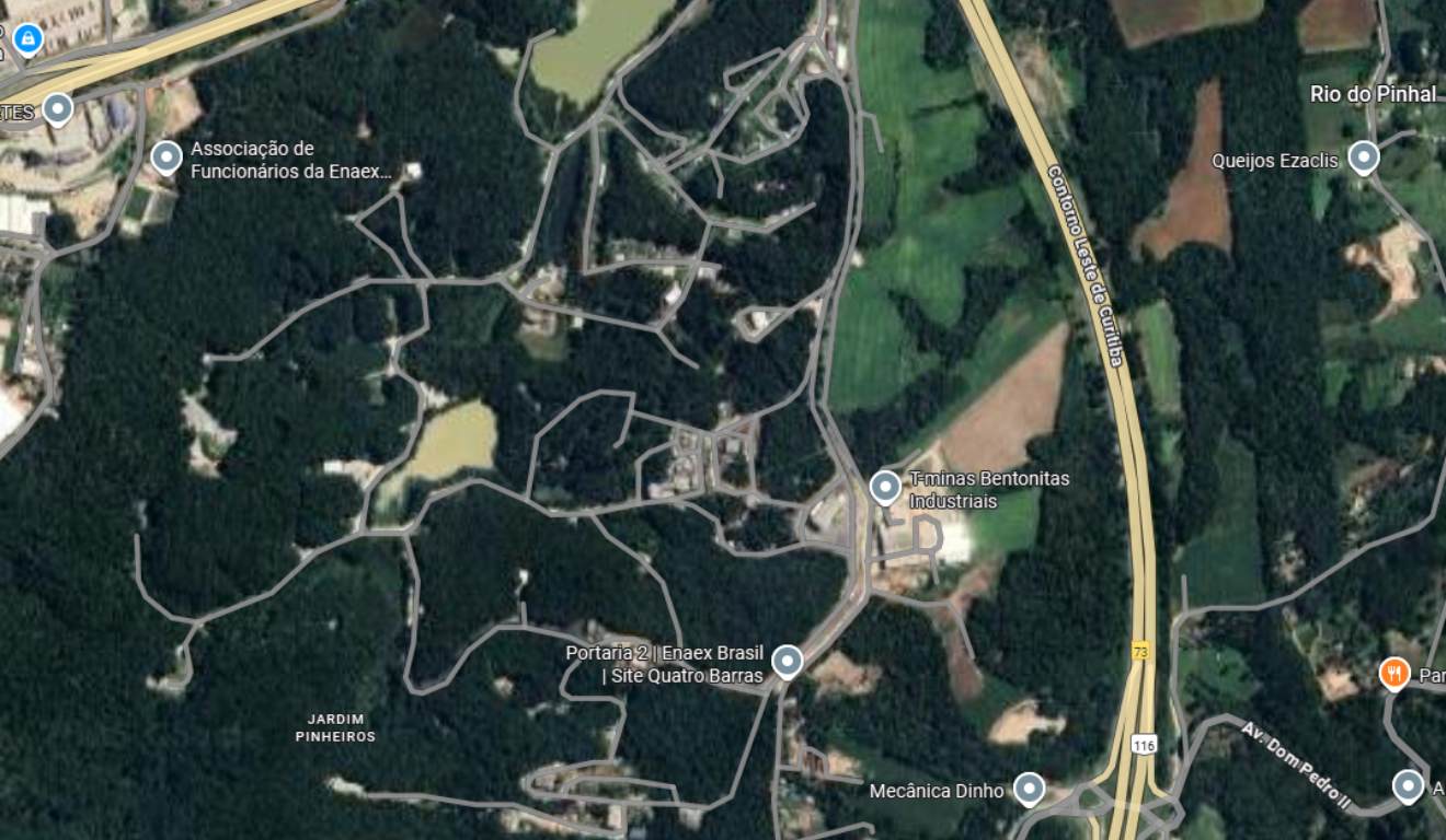 Mapa da empresa que explodiu