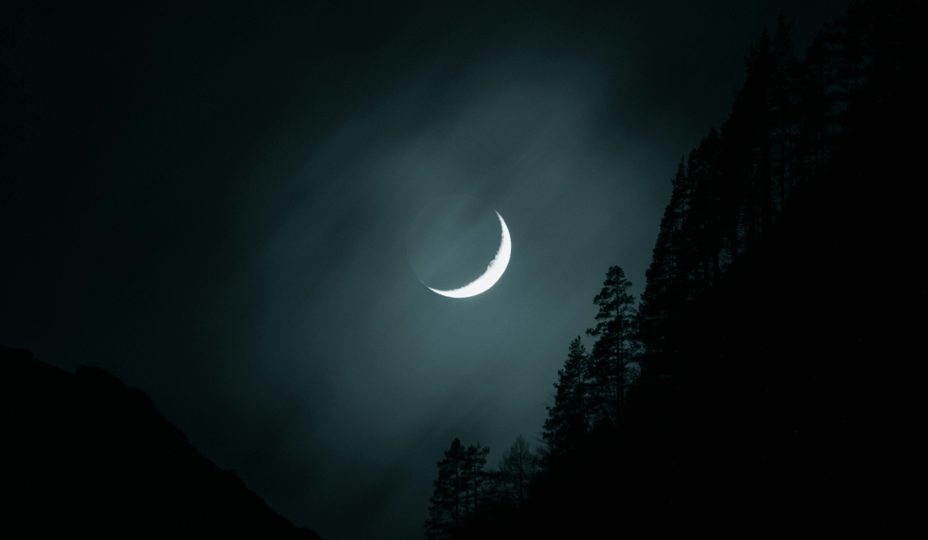 Imagem ilustrativa da lua crescente.