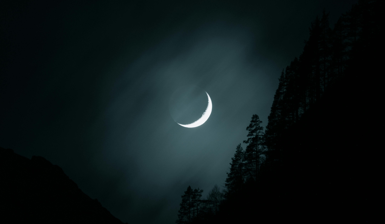 Imagem ilustrativa da lua crescente.