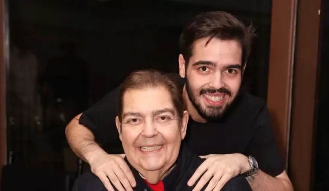 Faustão com o filho