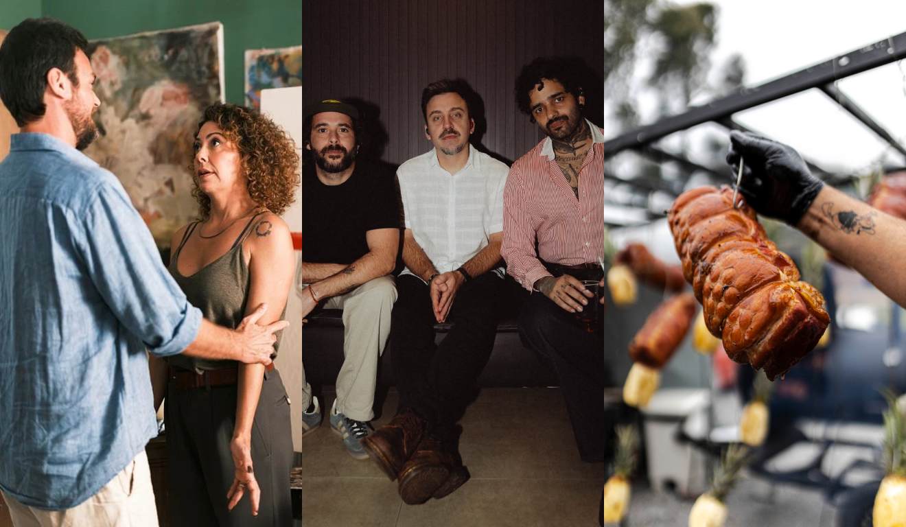 Colagem da programação para o fim de semana em Curitiba.