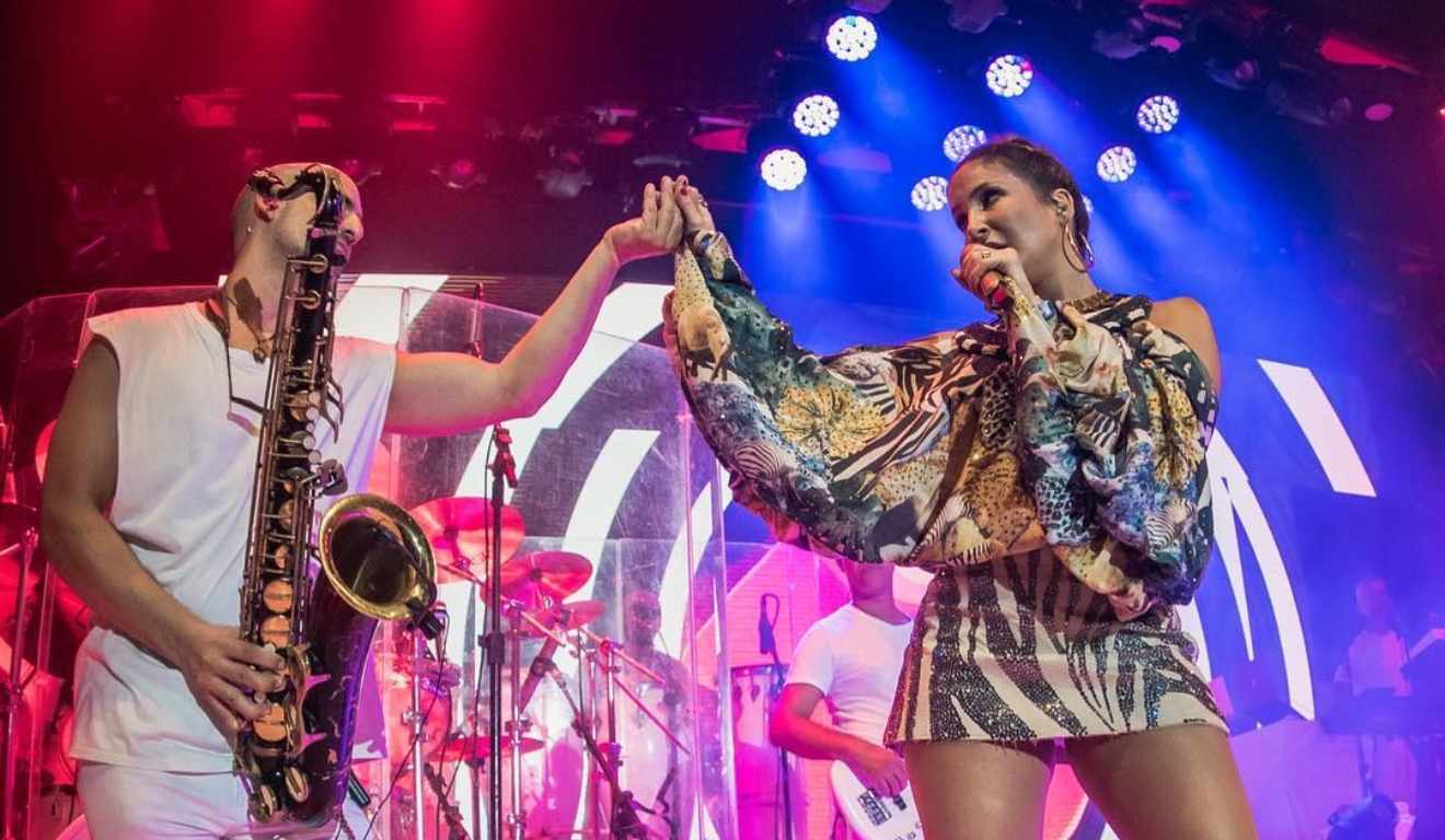 Saxofonista Franklin Araujo com Claudia leitte