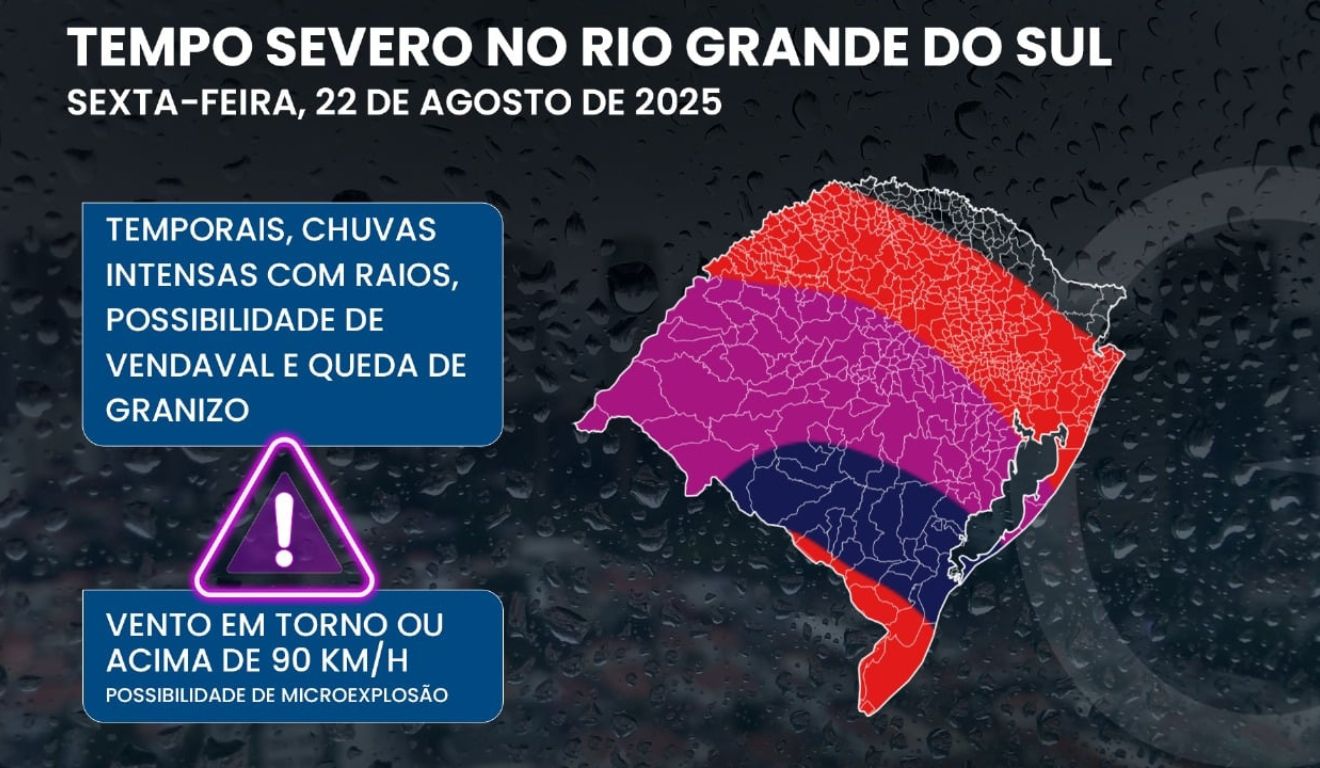 regiões em alerta para frente fria no rio grande do sul 