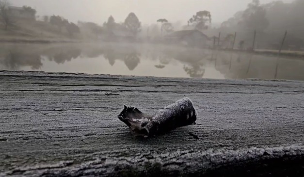 foto de geada em General Carneiro no paraná